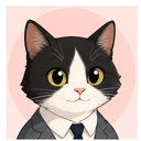 Zhi Qu cartoon cat avatar